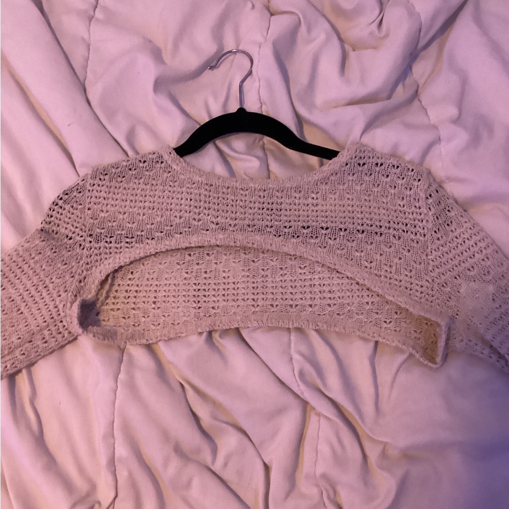 SHEIN Light Beige Knit Shrug